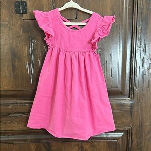 Pink Ruffled Kids Dress